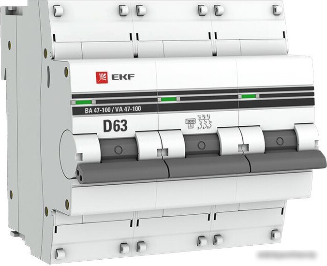 Выключатель автоматический EKF PROxima ВА 47-100 mcb47100-3-63D-pro