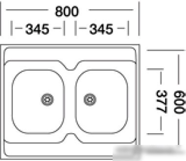 Кухонная мойка Kromevye N 232