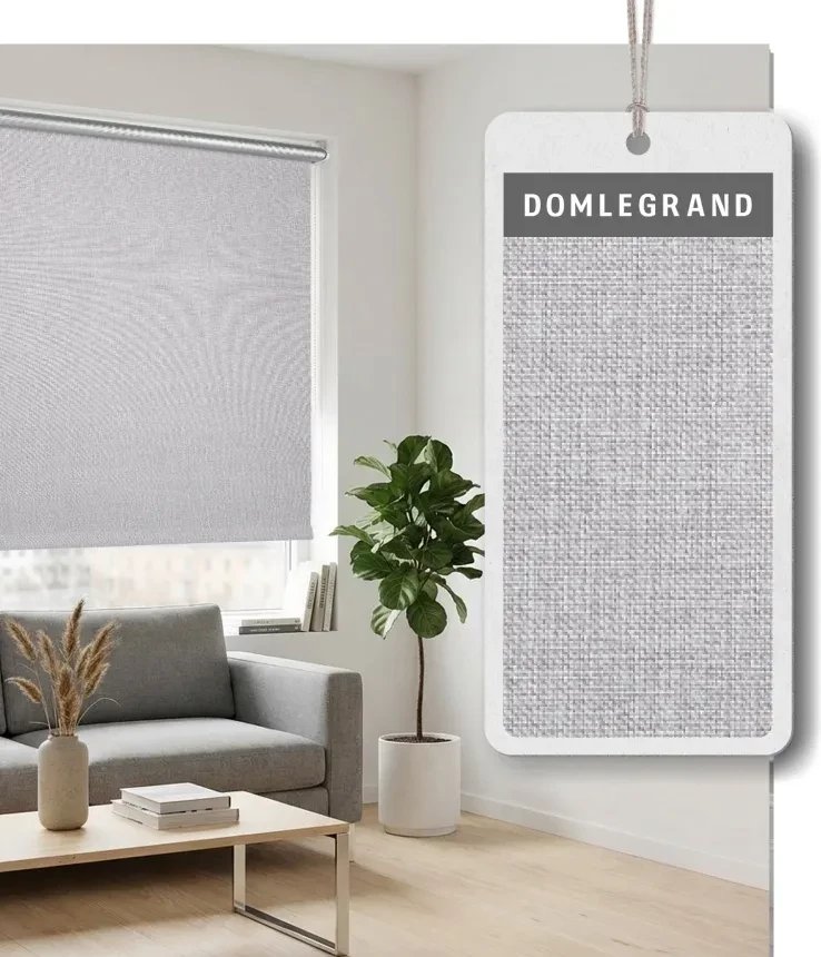 Рулонные шторы Legrand Блэкаут Норд 90x175 58156763 (светло-серый)
