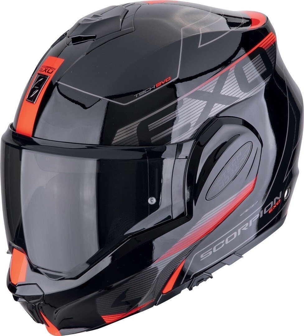 Мотошлем Scorpion Exo Exo-Tech Evo Traveller (р. M, черный/красный)