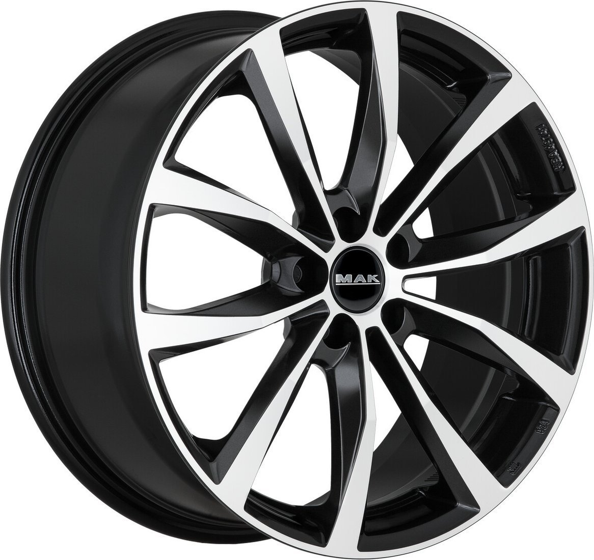 Литые диски MAK Wolf 16x6.5" 5x112мм DIA 57.1мм ET 42мм Black Mirror