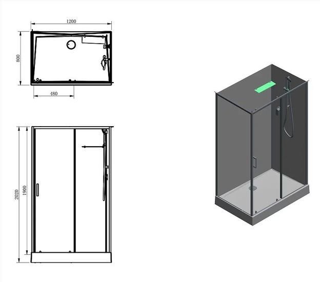 Душевая кабина Aquanet Passion Evo 120L (белый)