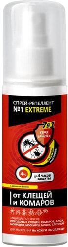 Спрей от насекомых Аэро-Про Extreme №1 от клещей и комаров 100 мл