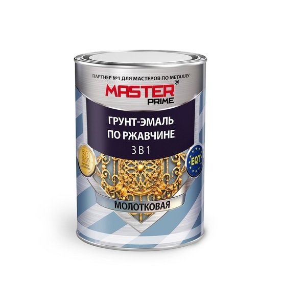 Грунт-эмаль Master Prime Молотковая 3 в 1 2 л (черный)