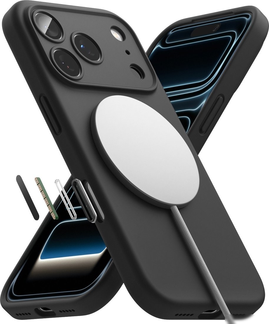 Чехол для телефона Ringke Silicone Magnetic для iPhone 17 Pro Max (Black)