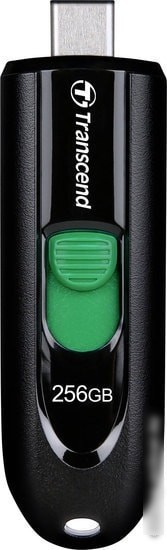 USB Flash Transcend JetFlash 790C 256GB (черный/зеленый)