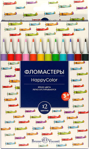 Фломастеры Bruno Visconti Happycolor 32-0023 (12 цв)