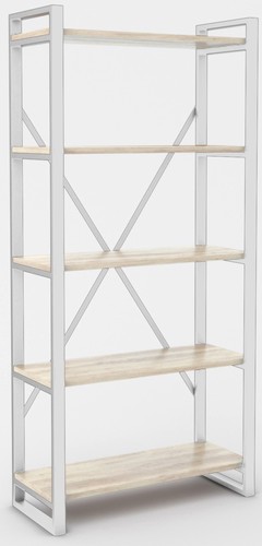 Стеллаж Hype Mebel Стандарт-2 50x170 (белый/древесина белая)