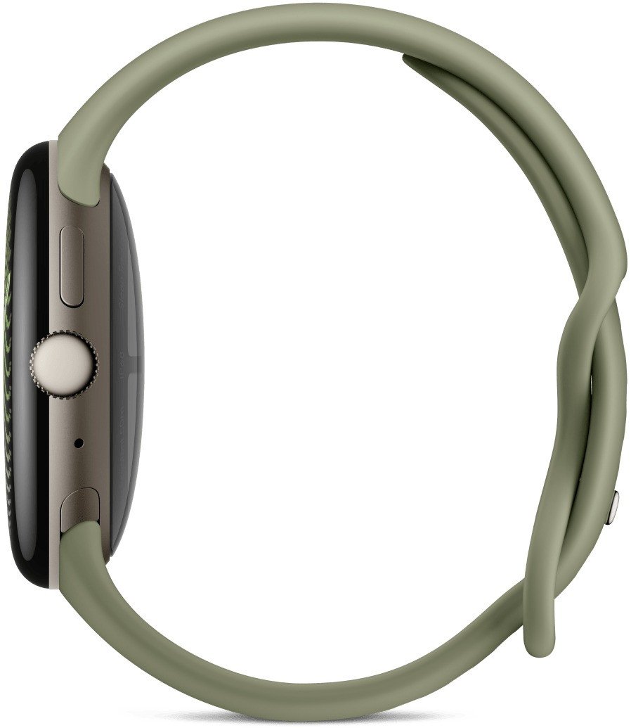 Умные часы Google Pixel Watch 5 45 мм (пирит сатиновый/обсидиан, спортивный силиконовый ремешок)