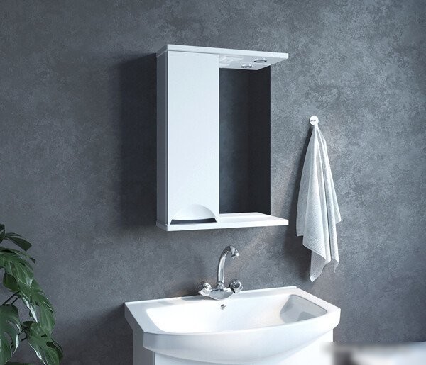 Mixline Шкаф с зеркалом Этьен 50 L 542402 (с подсветкой)
