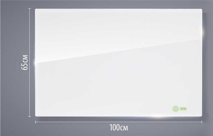 Стеклянная доска CACTUS CS-GBD-65X100-UWT-TM