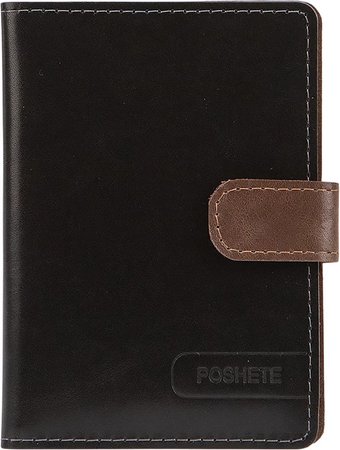 Кошелек Poshete 604-141NPK-BBW (черный/коричневый)