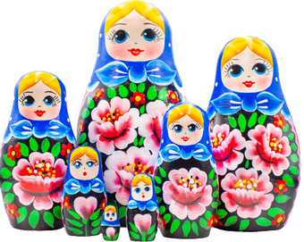 Развивающая игра Брестская Матрешка В сарафане с розами (набор 7 шт)