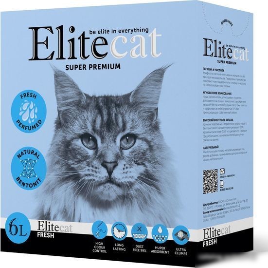 Наполнитель для туалета EliteCat Fresh 6 л