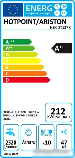 Посудомоечная машина Hotpoint-Ariston HSIC 3T127 C