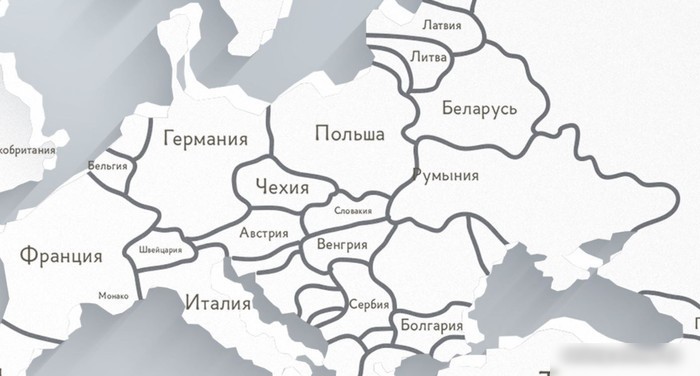 Фотообои ФабрикаФресок Детская карта светлая с воздушными шарами 334265 (400x265)