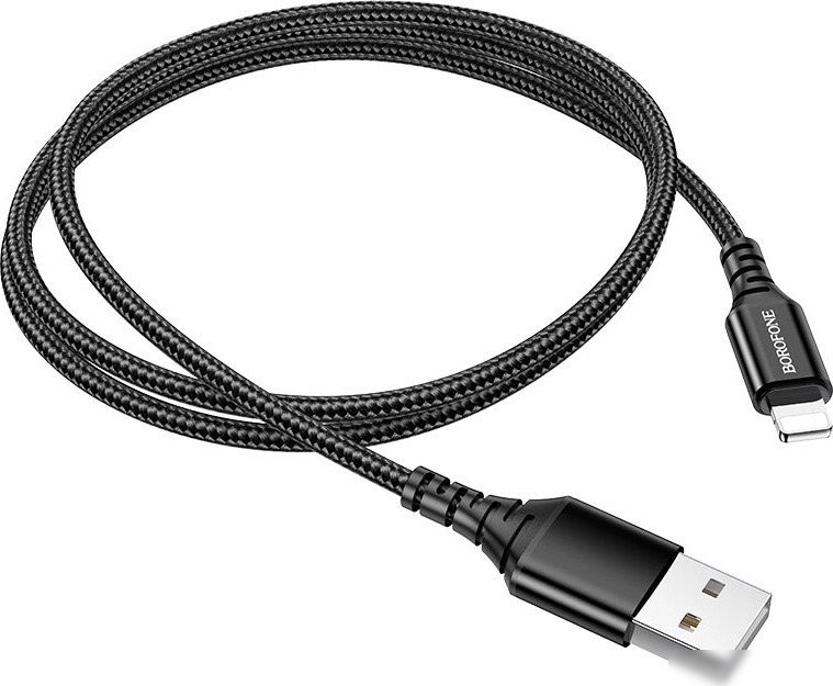 Кабель Borofone BX54 USB Type-A - Lightning (1 м, черный)