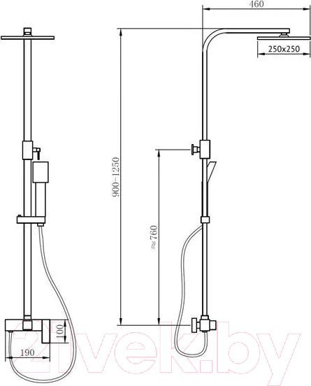Душевая система Abber Daheim AF8220NG (никель)