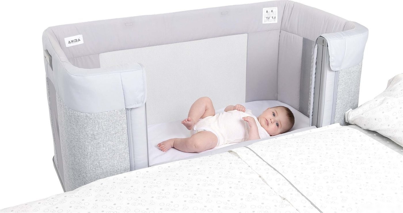 Приставная детская кроватка Chicco Next2Me Forever (ash grey cross coll)