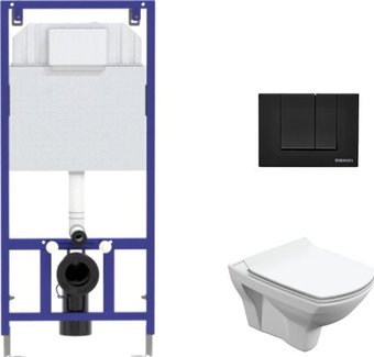 Унитаз подвесной Cersanit Carina S-MZ-CARINA-XL-COn-S-DL-w + 525 040000 + S5 040045