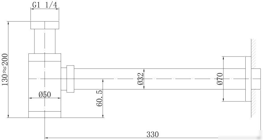 Сифон Abber AF0030 (хром)