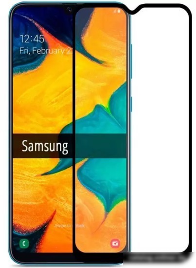 Защитное стекло Case Full Glue для Galaxy A20S (черный)