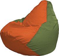 Кресло-мешок Flagman Груша Супер Мега 4XL Г5.1-216 (оранжевый/оливковый)