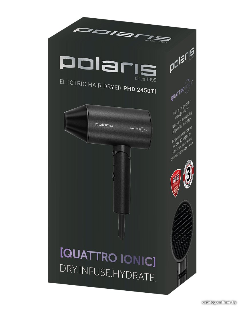 Фен Polaris PHD 2450Ti (черный)