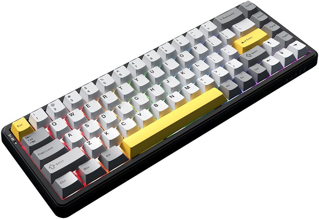 Клавиатура Ajazz AK680 Max (черный/серый/желтый)
