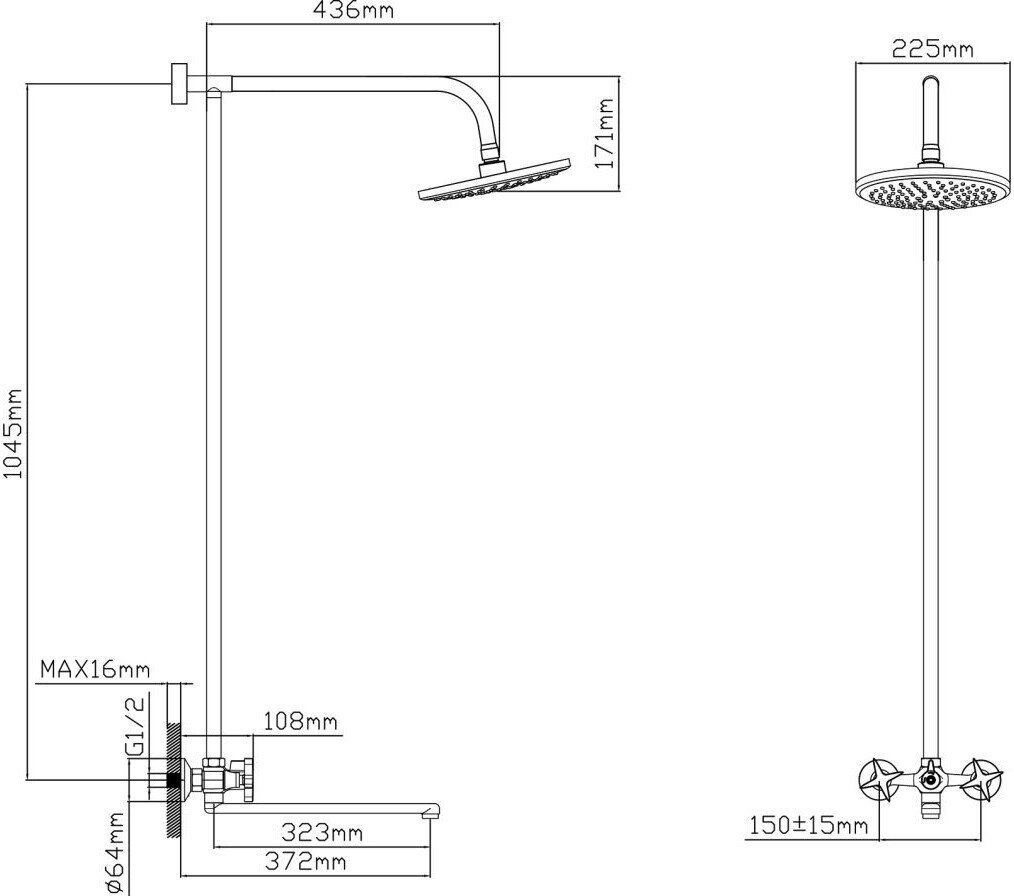Душевая система AV Engineering AVROL15-D35