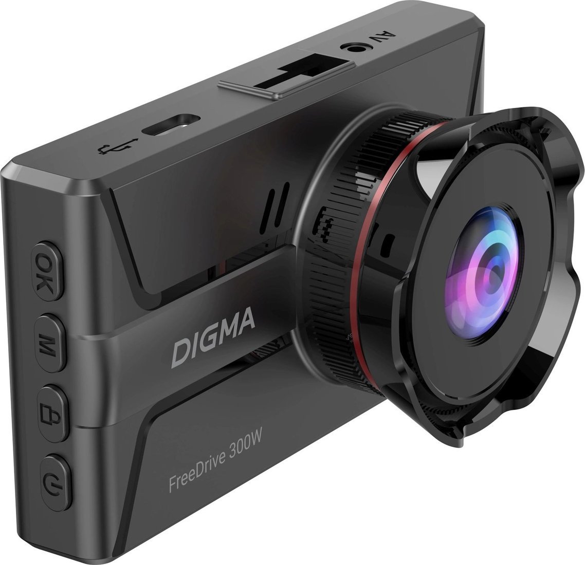 Видеорегистратор для авто Digma FreeDrive 300W FD300W (черный)