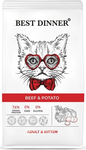 Сухой корм для кошек Best Dinner Adult & Kitten Beef & Potato (1.5кг)