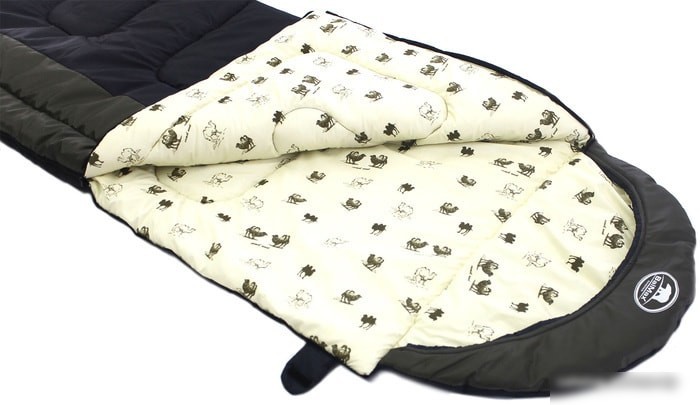 Спальный мешок BalMax Аляска Camping Plus -15 (левая молния, черный/хаки)
