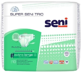 Подгузники Seni Super Trio XL (10 шт)