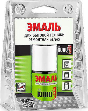 Эмаль Kudo для бытовой техники с кисточкой KU-7K1311 15 мл (белый)