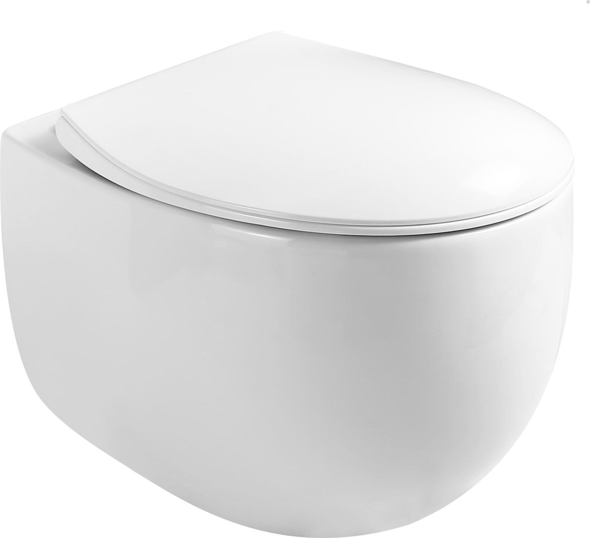 Унитаз подвесной Roxen EGG в комплекте с инсталляцией StounFix Dual Fresh 6 в 1 868635 (кнопка: брашированное золото матовая)
