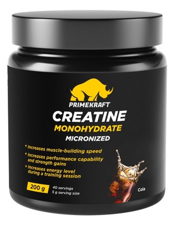 Моногидрат креатина Prime Kraft Monohydrate Micronized (200г, кола)
