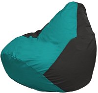 Кресло-мешок Flagman Груша Супер Мега 4XL Г5.1-283 (бирюзовый/черный)