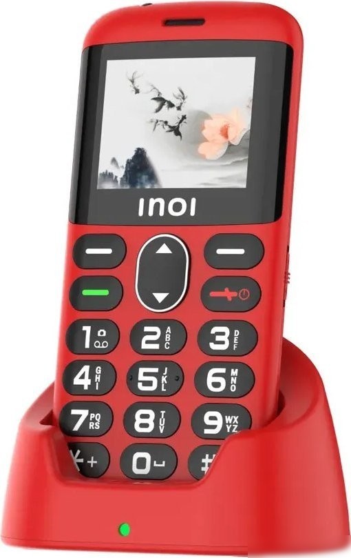 Кнопочный телефон Inoi 148 Senior 4G (красный)