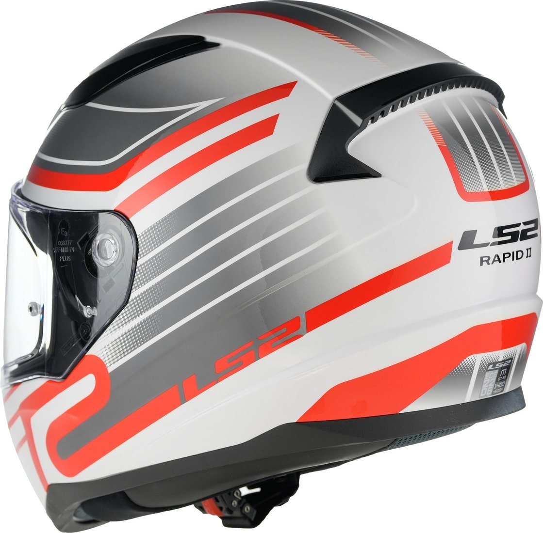 Мотошлем LS2 FF353 Rapid 2 Circuit (XL, белый/красный)