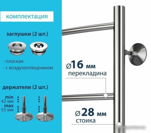 Полотенцесушитель Stelmix ВПС П4 400x600 (БП, 3/4")