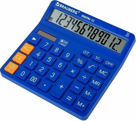 Калькулятор BRAUBERG Digital-12 272969 (синий)
