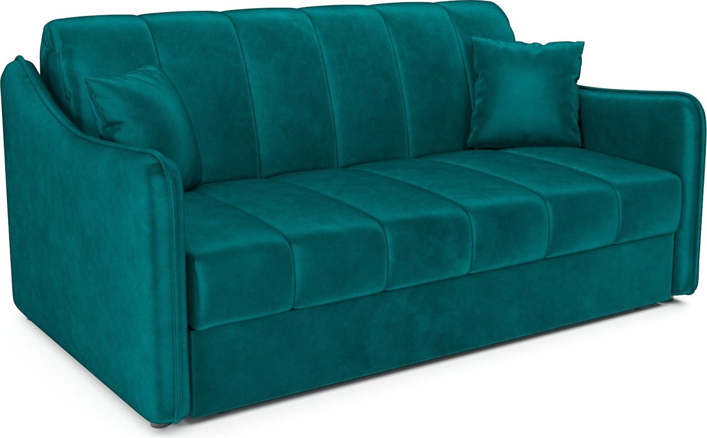 Диван Мебель-АРС Давос ППУ 120x200 см M2-108-2 (бархат сине-зеленый Star Velvet 43 Black Green)