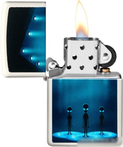 Зажигалка Zippo Classic Glow In The Dark Aliens Design 49487