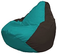 Кресло-мешок Flagman Груша Мини L Г0.1-298 (бирюзовый/коричневый)
