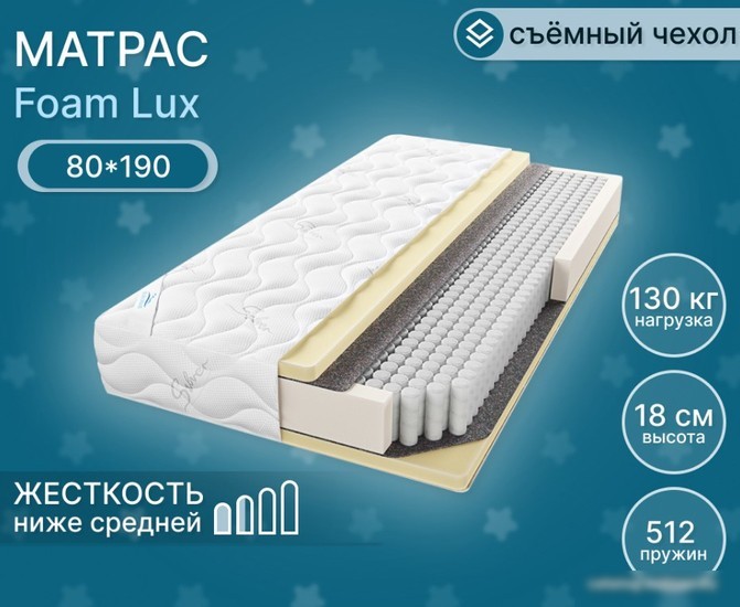 Матрас Seven Dreams Foam Lux 415431 (80x190)