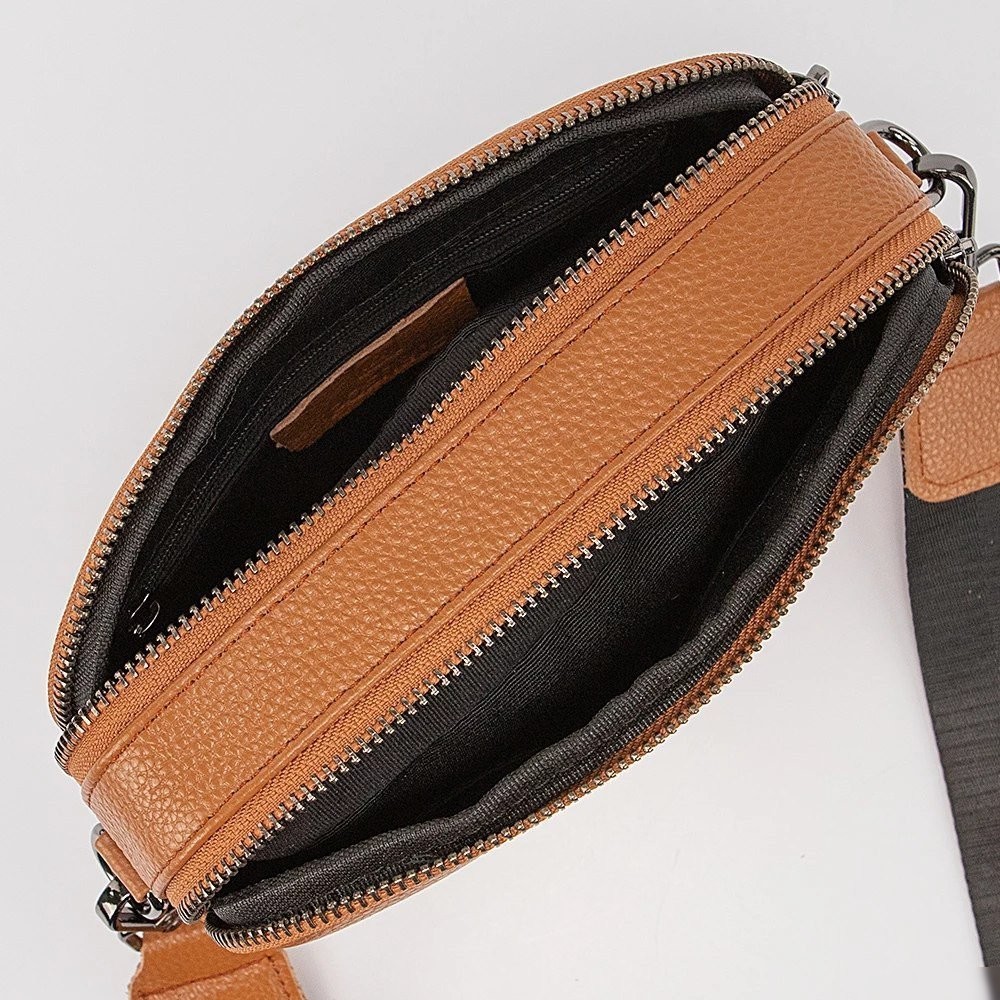 Сумка через плечо Poshete 886-60051H-LCM (Dark Camel)