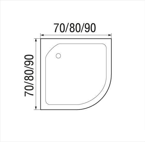 Душевой поддон River Wemor 70/24 C
