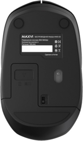 Мышь Maxvi MWS-03 (черный)