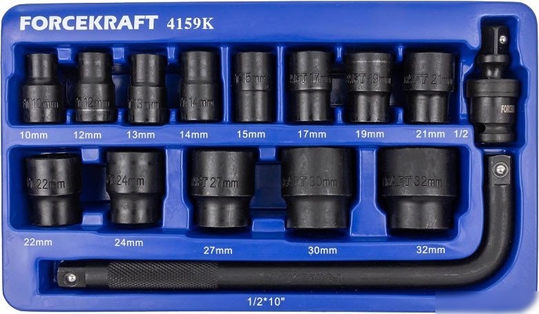 Набор головок слесарных ForceKraft FK-4159K(58404)